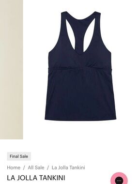 Carve Designs Navy Blue Swim Tank with Racerback